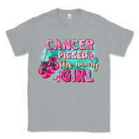 Heather Grey Cancer picked the wrong girl Breast Cancer Classic Tee - FaDigitalArtStudio