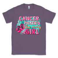 Lavender Cancer picked the wrong girl Breast Cancer Classic Tee - FaDigitalArtStudio