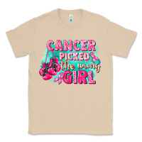 Mushroom Cancer picked the wrong girl Breast Cancer Classic Tee - FaDigitalArtStudio