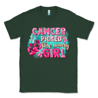 Sports Green Cancer picked the wrong girl Breast Cancer Classic Tee - FaDigitalArtStudio