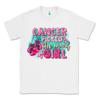 White Cancer picked the wrong girl Breast Cancer Classic Tee - FaDigitalArtStudio