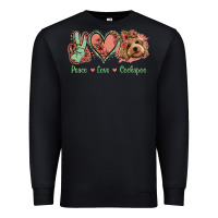 Black Peace Love Cockapoo Premium Sweatshirt - Jasminsmagicworld