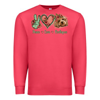 Cardinal Peace Love Cockapoo Premium Sweatshirt - Jasminsmagicworld