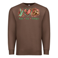 Chestnut Peace Love Cockapoo Premium Sweatshirt - Jasminsmagicworld