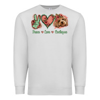 Dove Grey Peace Love Cockapoo Premium Sweatshirt - Jasminsmagicworld
