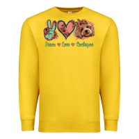 Lemon Peace Love Cockapoo Premium Sweatshirt - Jasminsmagicworld