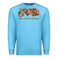 Ocean Blue Peace Love Cockapoo Premium Sweatshirt - Jasminsmagicworld