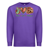 Purple Peace Love Cockapoo Premium Sweatshirt - Jasminsmagicworld