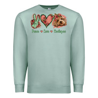 Seafoam Peace Love Cockapoo Premium Sweatshirt - Jasminsmagicworld