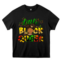 Black Little black queen Heavy Core Tee - FaDigitalArtStudio