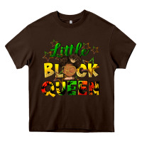 Chocolate Brown Little black queen Heavy Core Tee - FaDigitalArtStudio