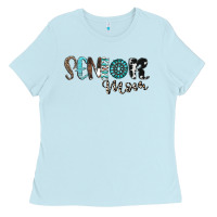 Baby Blue senior mom Ladies Tee - CowhideDigitalArt