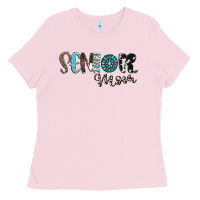 Bubblegum Pink senior mom Ladies Tee - CowhideDigitalArt