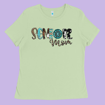 Senior Mom Ladies Tee Designed By Cowhidedigitalart
