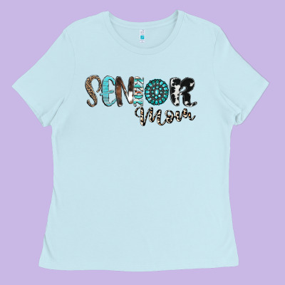 Senior Mom Ladies Tee Designed By Cowhidedigitalart