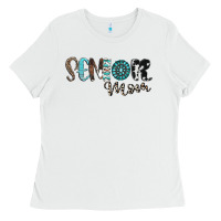 White senior mom Ladies Tee - CowhideDigitalArt