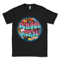 Black western groovy school nurse Classic Tee - BarkalooDesign