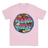 Bubblegum Pink western groovy school nurse Classic Tee - BarkalooDesign
