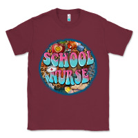 Burgundy western groovy school nurse Classic Tee - BarkalooDesign