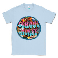 Dusty Blue western groovy school nurse Classic Tee - BarkalooDesign