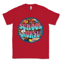 Red western groovy school nurse Classic Tee - BarkalooDesign