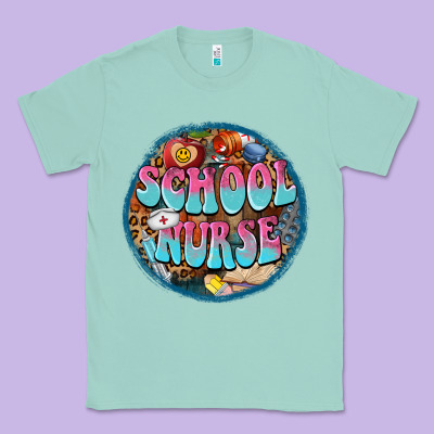 Western Groovy School Nurse Classic Tee Designed By Barkaloodesign