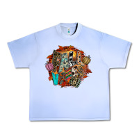 Grape Ice Fall Vibes Urban Heavy Tee - CowhideDigitalArt