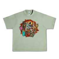 Oil Green Fall Vibes Urban Heavy Tee - CowhideDigitalArt