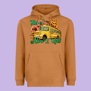 This Is How I Roll Woman Bus Driver Heavyweight Hoodie Designed By Jasminsmagicworld