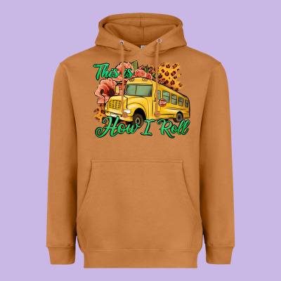 This Is How I Roll Woman Bus Driver Heavyweight Hoodie Designed By Jasminsmagicworld