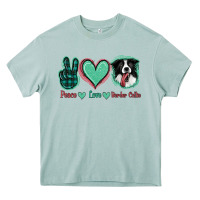 Arona Peace Love Border Collie Heavy Core Tee - Jasminsmagicworld