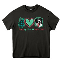 Asphalt Peace Love Border Collie Heavy Core Tee - Jasminsmagicworld