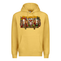 Antique Gold Christmas goats Premium Hoodie - BarkalooDesign