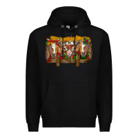 Black Christmas goats Premium Hoodie - BarkalooDesign