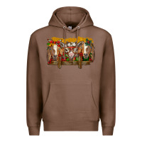 Chestnut Christmas goats Premium Hoodie - BarkalooDesign