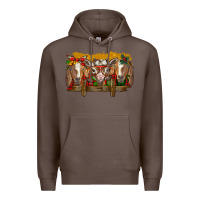 Coffee Christmas goats Premium Hoodie - BarkalooDesign