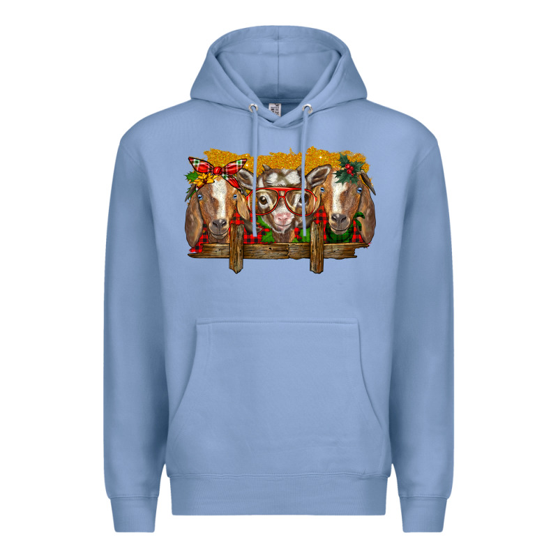 Christmas Goats Premium Hoodie by BarkalooDesign | Teevron