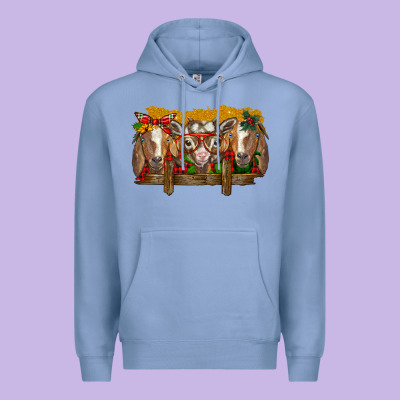 Christmas Goats Premium Hoodie Designed By Barkaloodesign