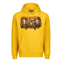 Lemon Christmas goats Premium Hoodie - BarkalooDesign