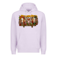 Lilac Christmas goats Premium Hoodie - BarkalooDesign