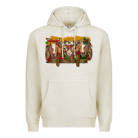 Oatmeal Heather Christmas goats Premium Hoodie - BarkalooDesign