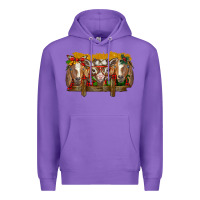 Purple Christmas goats Premium Hoodie - BarkalooDesign