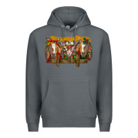Rock Christmas goats Premium Hoodie - BarkalooDesign