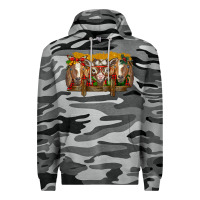 Slate Camo Christmas goats Premium Hoodie - BarkalooDesign