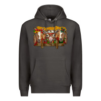 Smoke Christmas goats Premium Hoodie - BarkalooDesign