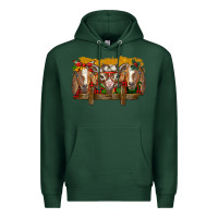 Sports Green Christmas goats Premium Hoodie - BarkalooDesign
