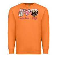 Carrot Peace Love Pugs Premium Sweatshirt - Jasminsmagicworld