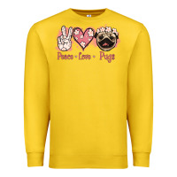 Lemon Peace Love Pugs Premium Sweatshirt - Jasminsmagicworld