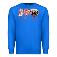 True Royal Peace Love Pugs Premium Sweatshirt - Jasminsmagicworld