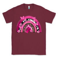 Burgundy Breast Cancer rainbow Classic Tee - FaDigitalArtStudio